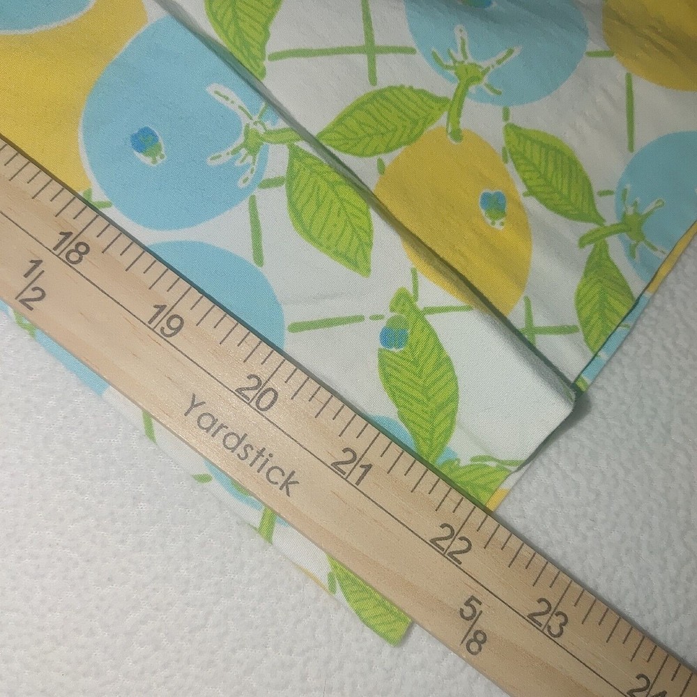 Lilly Pulitzer Lemon Blueberry Capri Pants Size 4 Pockets Stretch Vintage - Picture 7 of 7